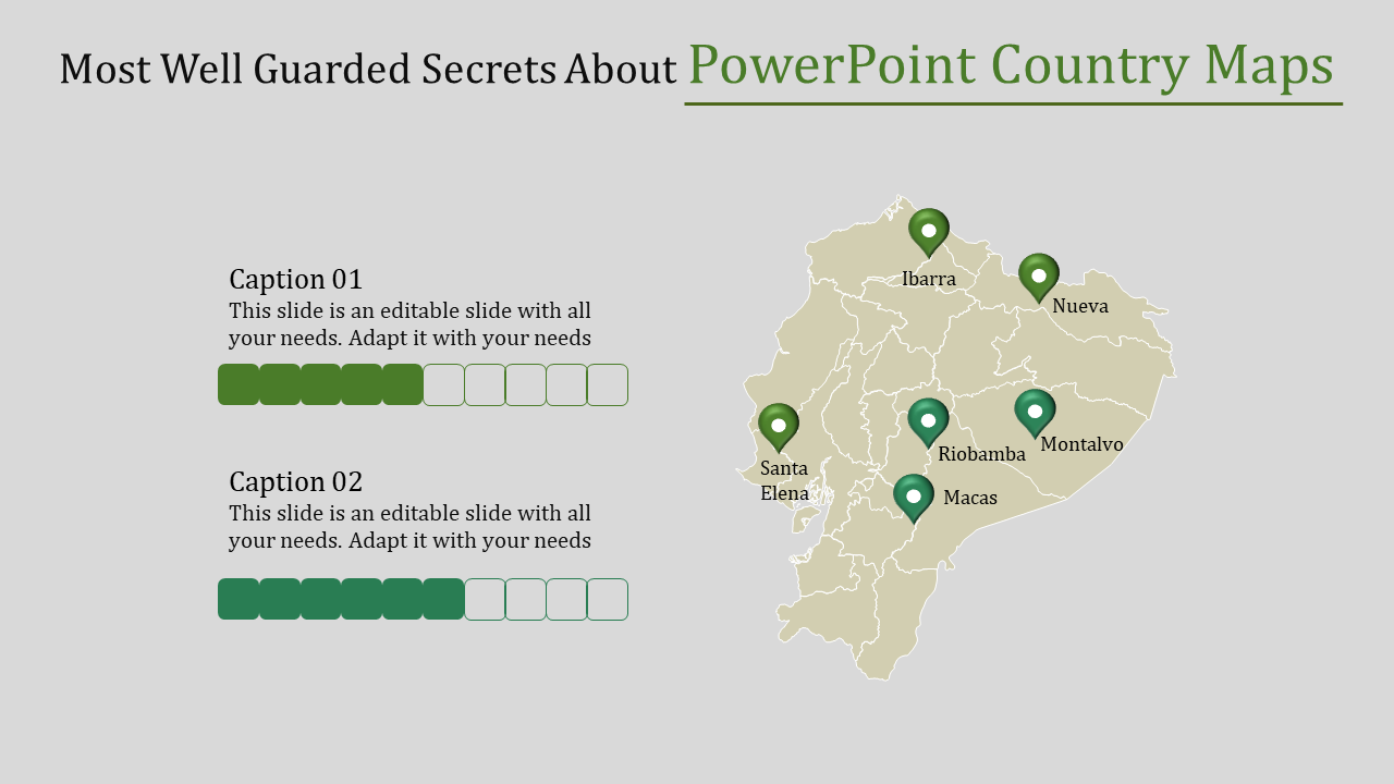 Free - Attractive PowerPoint Country Maps Slide Presentation
